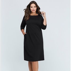Ponte Boatneck Swing Dress